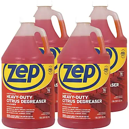 Zep Heavy-Duty Citrus Degreaser – Concentrate – 128 fl oz (4 quart) – Heavy Duty – Orange – 4 / Carton