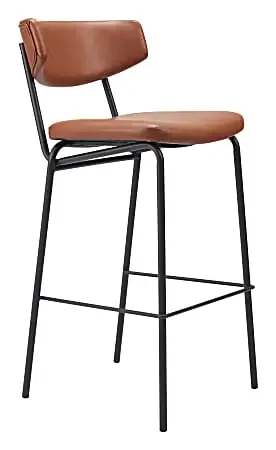 Zuo Charon Barstools, Vintage Brown, Set Of 2 Barstools